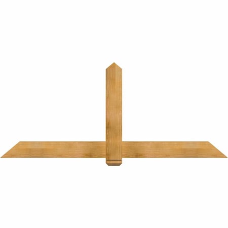 Ekena Millwork Eugene Rough Sawn Timber Gable Bracket, Western Red Cedar, 84"W x 35"H x 2"D x 6"F, 10/12 Pitch GBW084X35X0206EUG00RWR